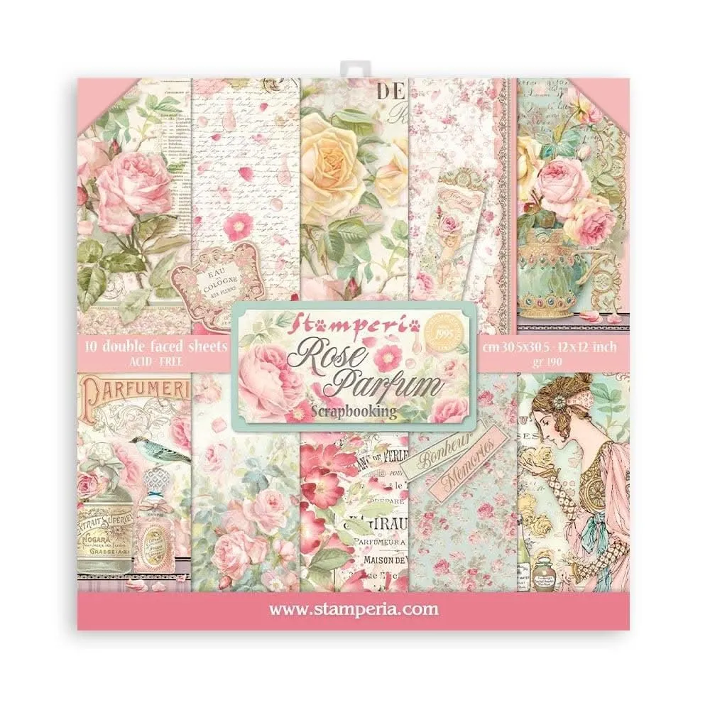 Stamperia Shabby Rose Papierblock 30,5x30,5cm Vintage
