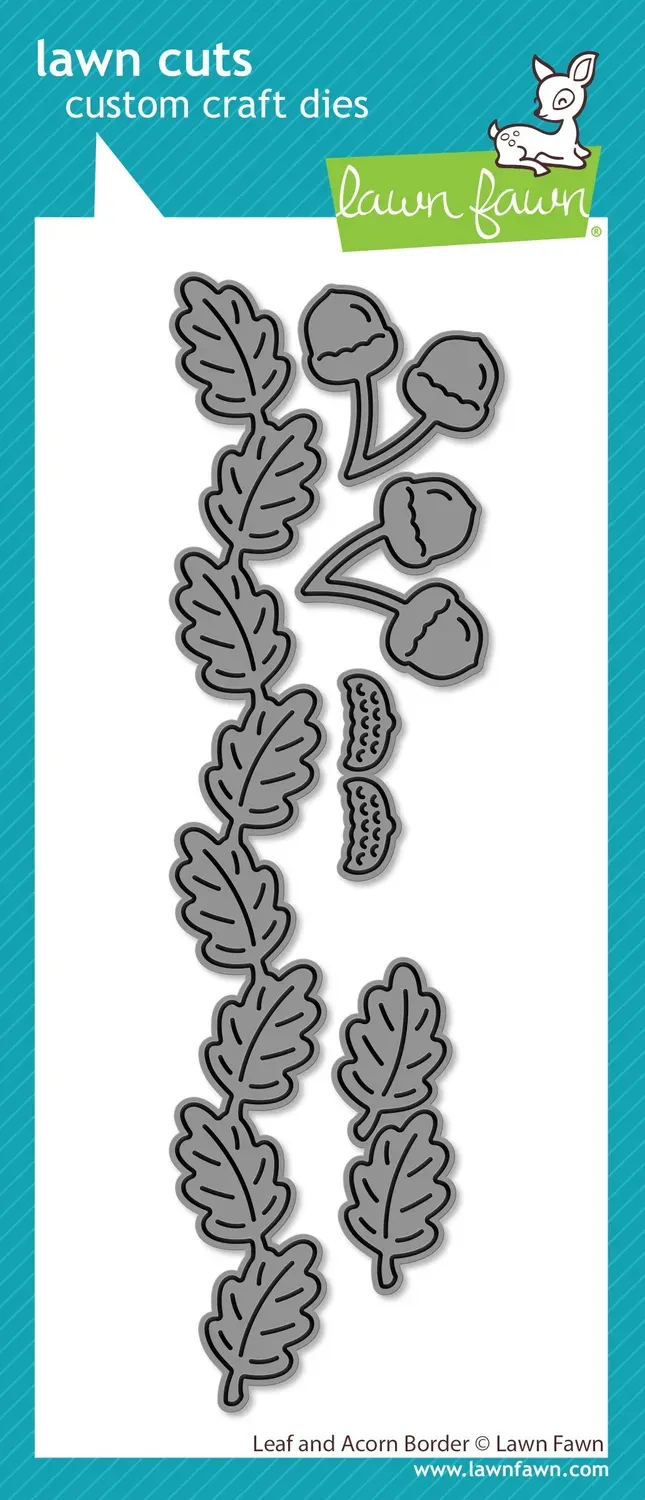 Lawn Fawn Leaf and Acorn Border LF4211 Stanzschablonen Herbst