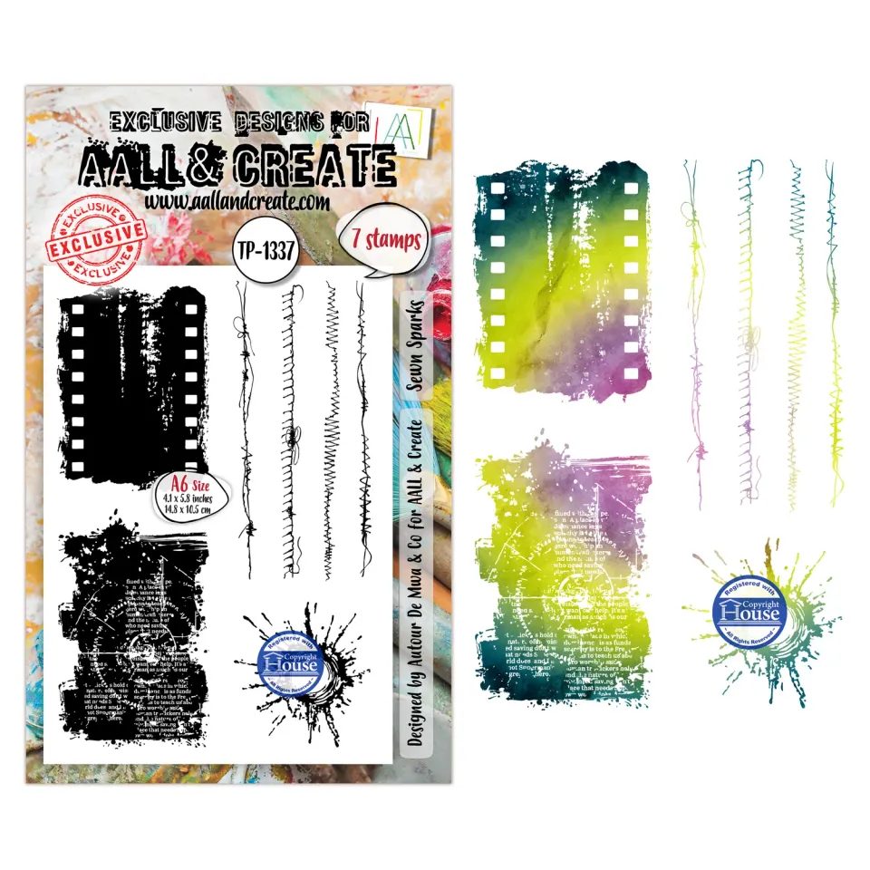 AALL and Create TP-1337 A6 Stempelset Sewn Sparks