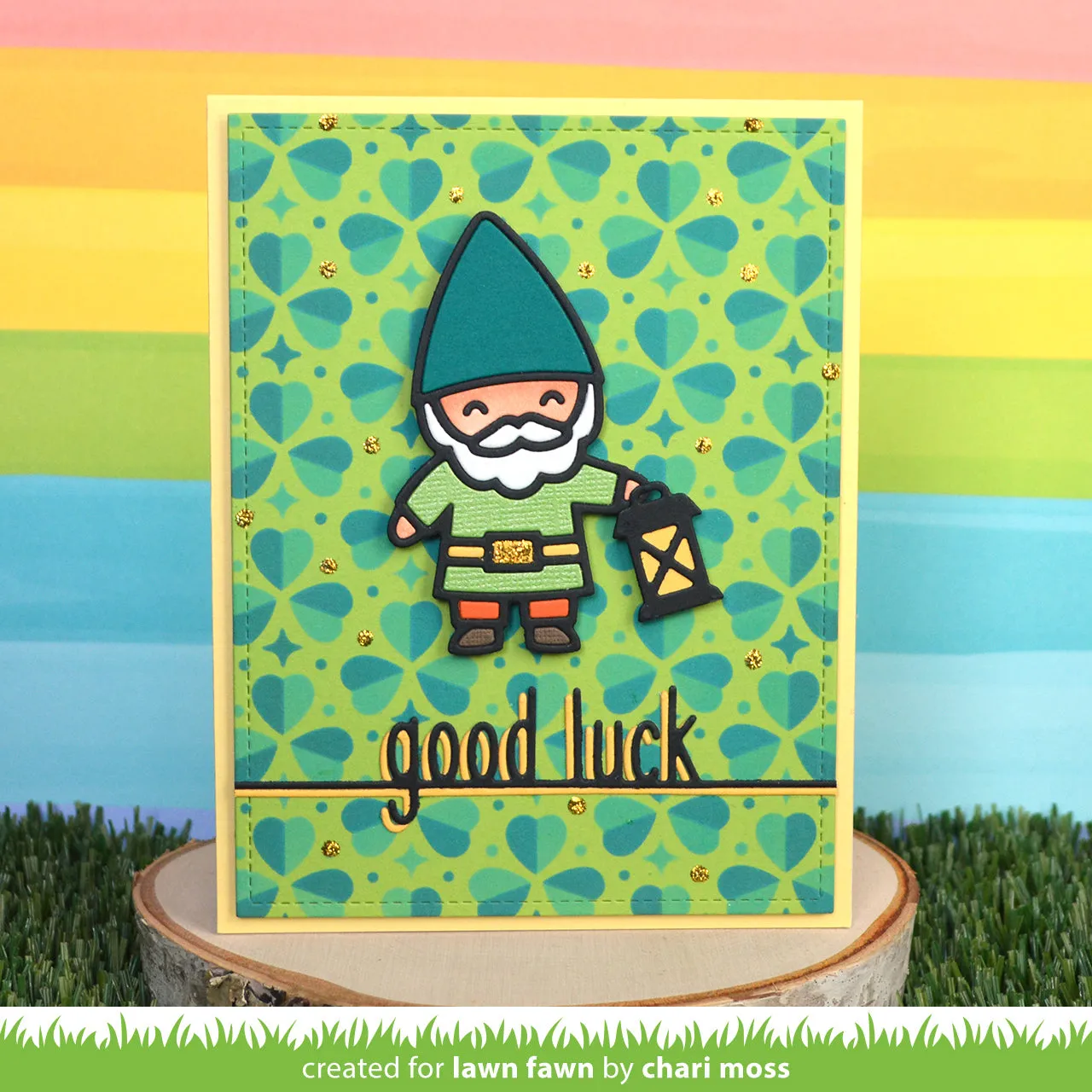 Lawn Fawn Clover Background LF2823 Schablonen Klee