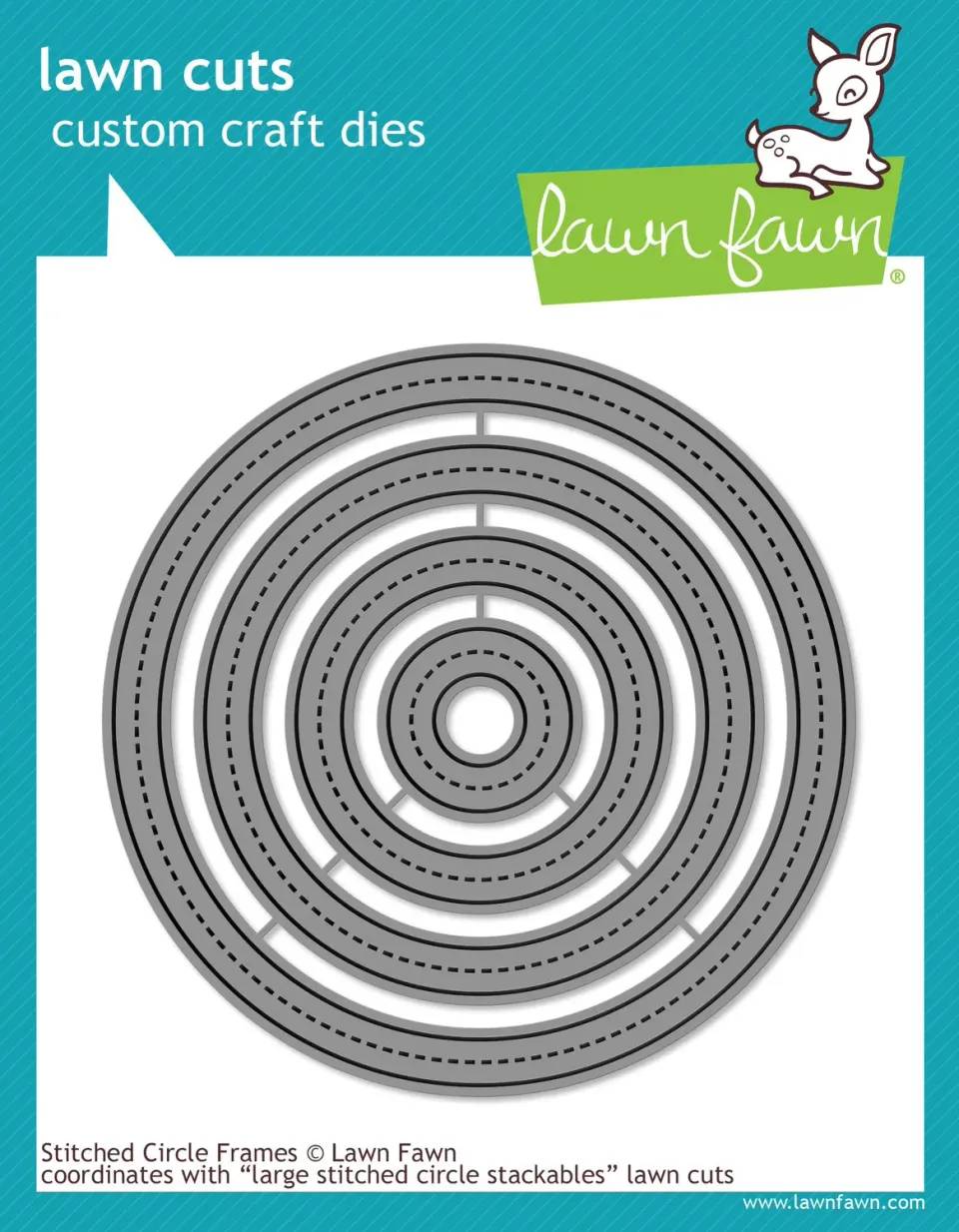 Lawn Fawn Lawn Cuts LF1141 Stitched Circle Frames Stanzen