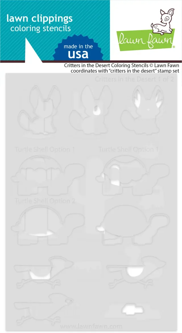 Lawn Fawn Critters in the Desert Coloring Stencils 2-teilig