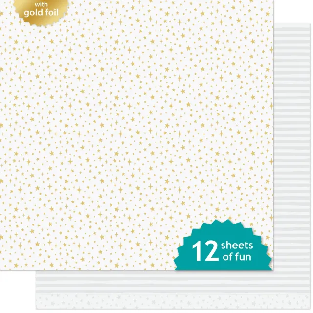 Lawn Fawn All the Sparkles Diamond Designpapier 12x12 Gold