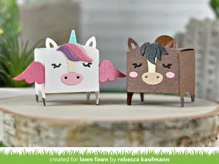Lawn Fawn Tiny Gift Box Unicorn LF2173 Stanzschablonen Set