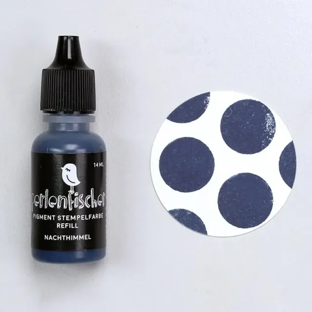 Perlenfischer Nachthimmel Pigment-Stempelfarbe Refill 14 ml