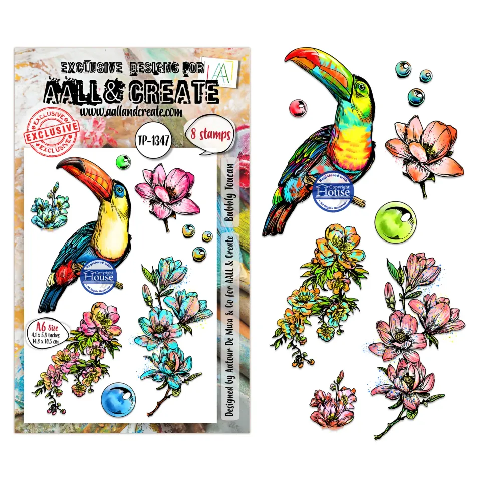 AALL and Create TP-1347 Bubbly Toucan Stempel A6 Tukan
