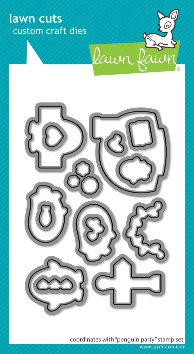Lawn Fawn Penguin Party LF2675 Stanzschablonen Pinguin-Set