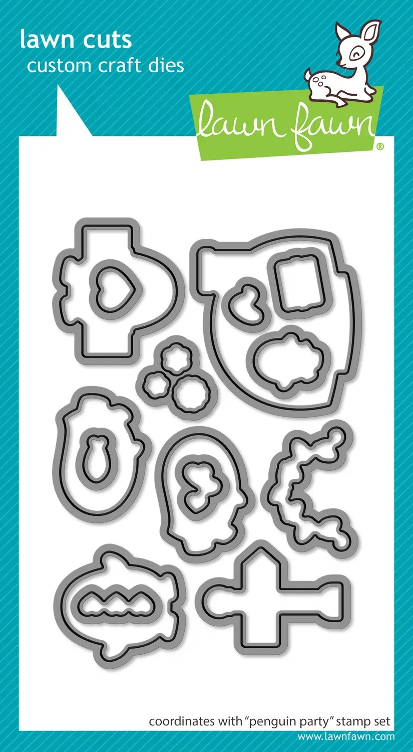 Lawn Fawn Penguin Party LF2675 Stanzschablonen Pinguin-Set