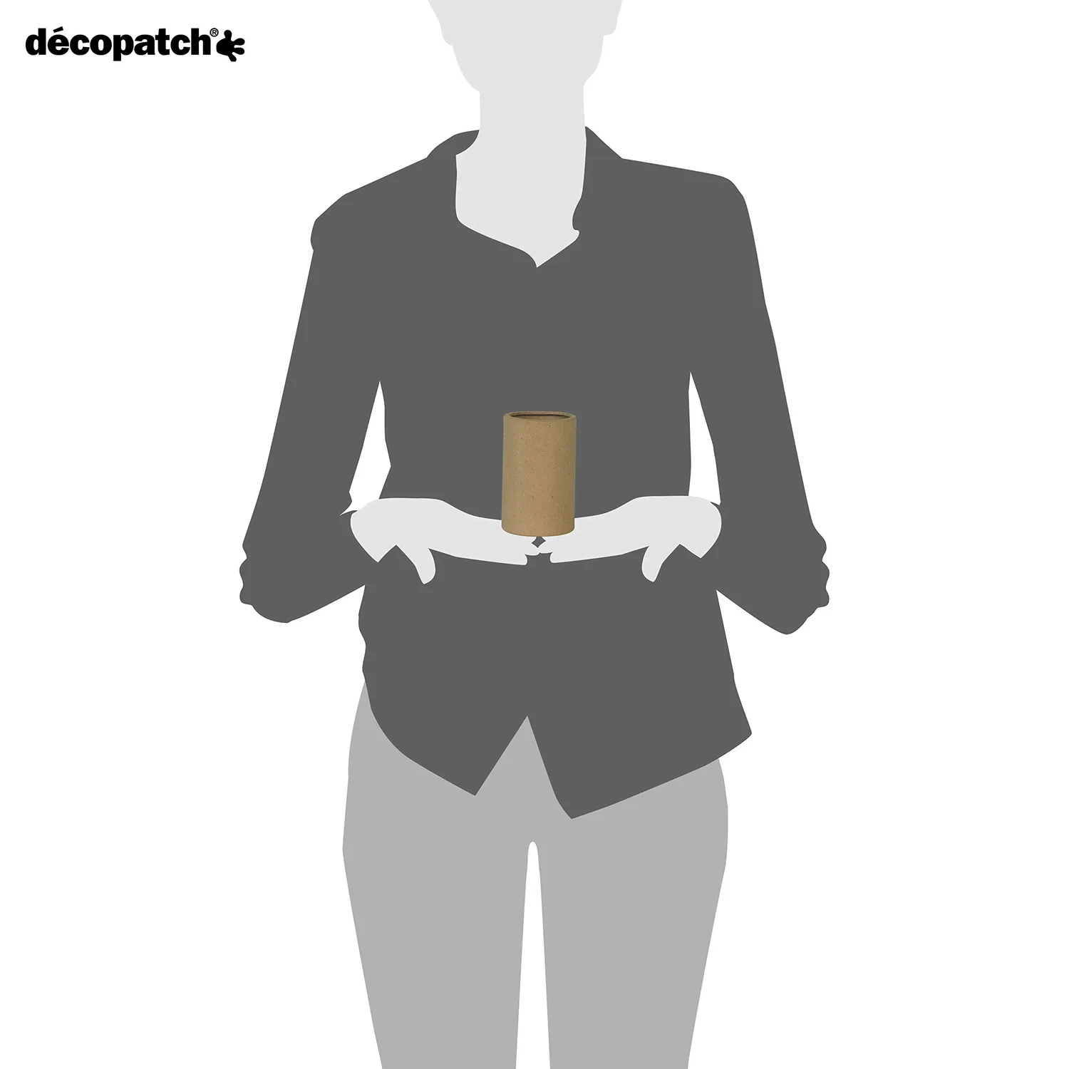 décopatch AC849C Stifteköcher rund 7x7x10 cm Pappmaché
