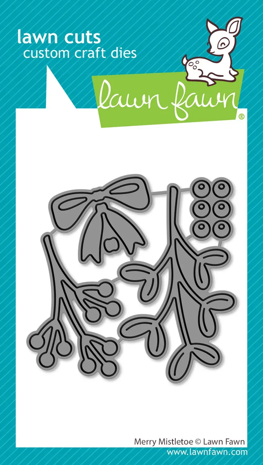 Lawn Fawn Merry Mistletoe Lawn Cuts Stanze Beeren