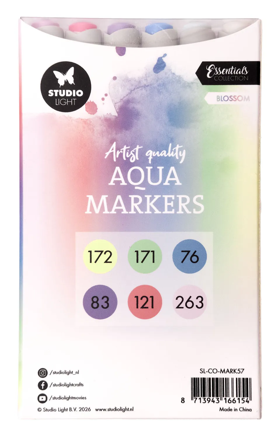 Studio Light Essentials Aqua Marker Blossom 6 Stück rosa