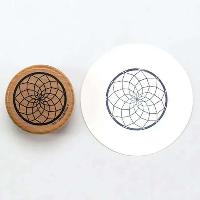 Perlenfischer Traumfänger Holzstempel 41x41 mm Boho