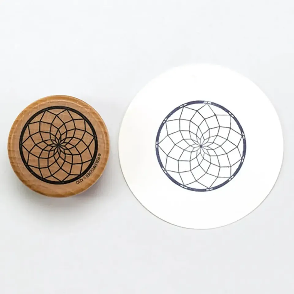 Perlenfischer Traumfänger Holzstempel 41x41 mm Boho