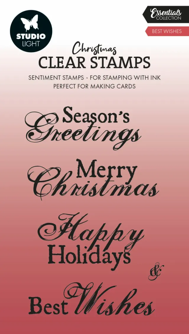 Studio Light Essentials Clear Stamp Best Wishes Gruß 63x94