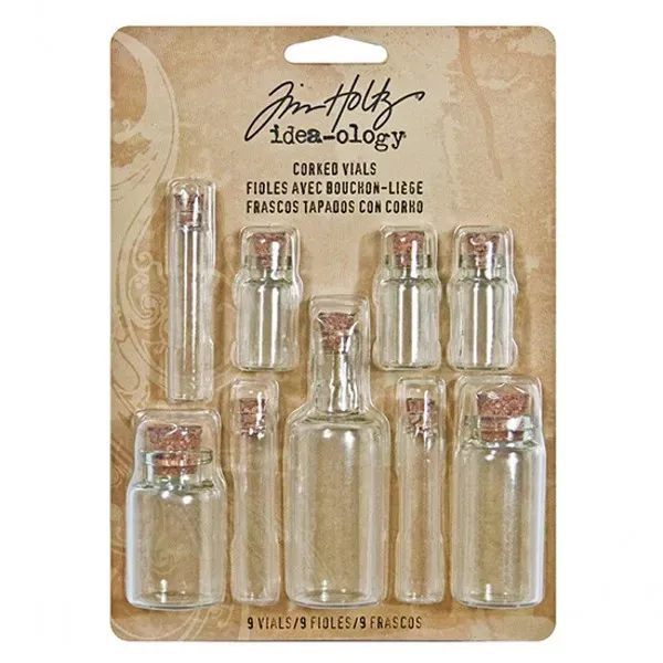 Lavinia-Stamps Corked Vials Glasfläschchen Set