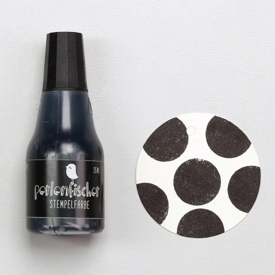 Perlenfischer Stempelkissen Set Schwarz 25 ml Dye Ink