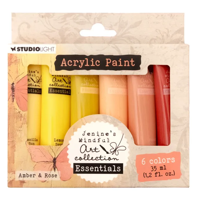 Jenine's Mindful Art Essentials Acrylic Paint Amber Rose 6er matt