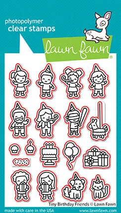 Lawn Fawn Tiny Birthday Friends LF2602 Stanzschablonen