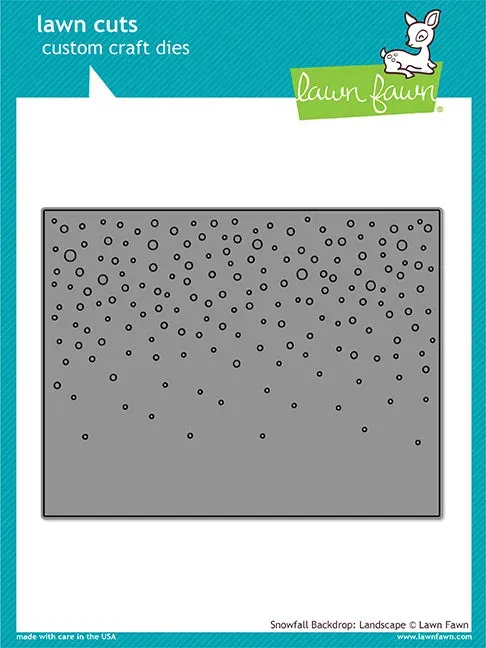 Lawn Fawn Snowfall Backdrop Stanze Querformat Schnee