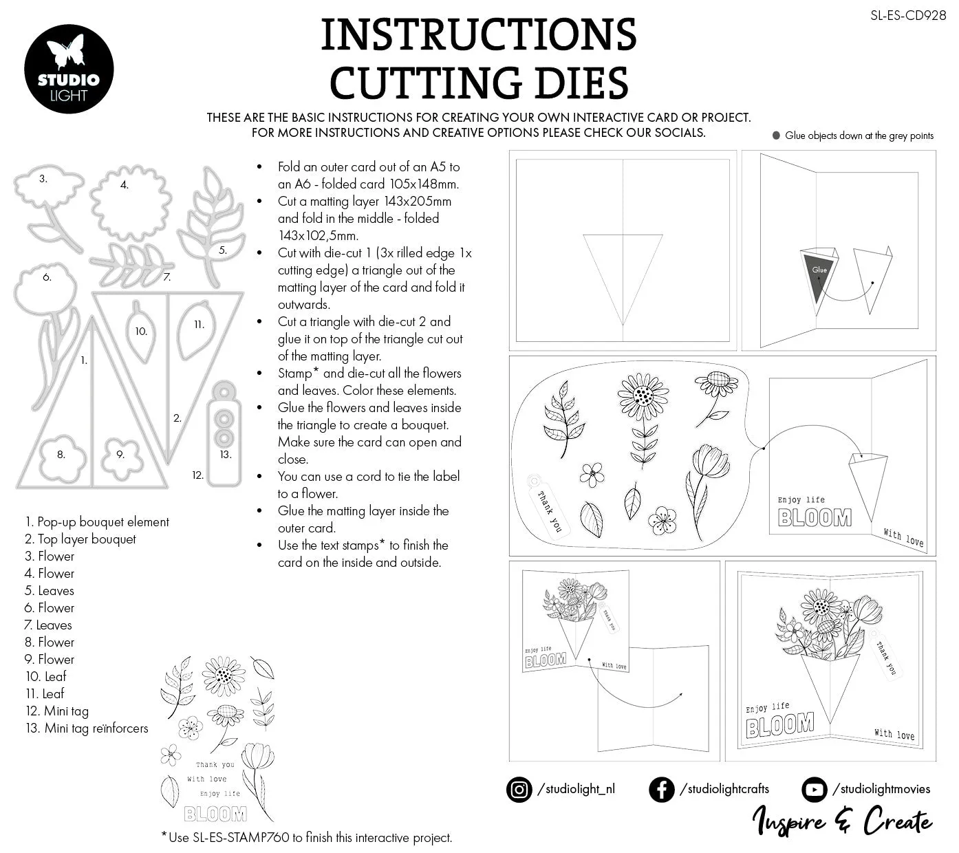 StudioLight Essentials Stanzschablone Bouquet Pop-up
