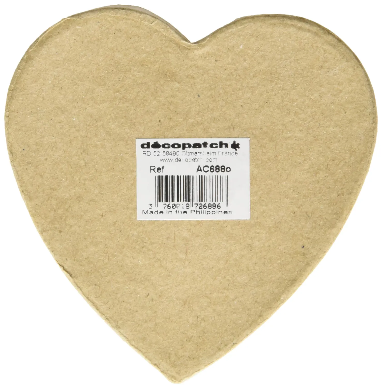 Décopatch AC688O Kerzenhalter Herz Pappmaché