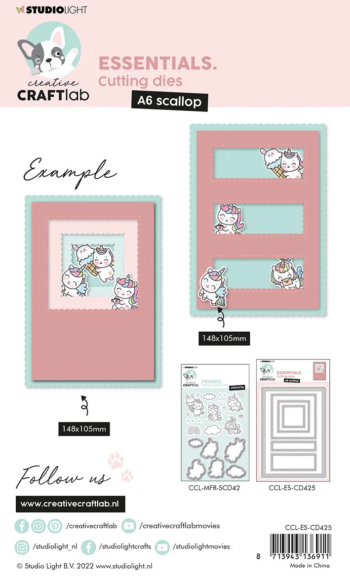 StudioLight Creative Craftlab Scalloped Square Stanz Rahmen