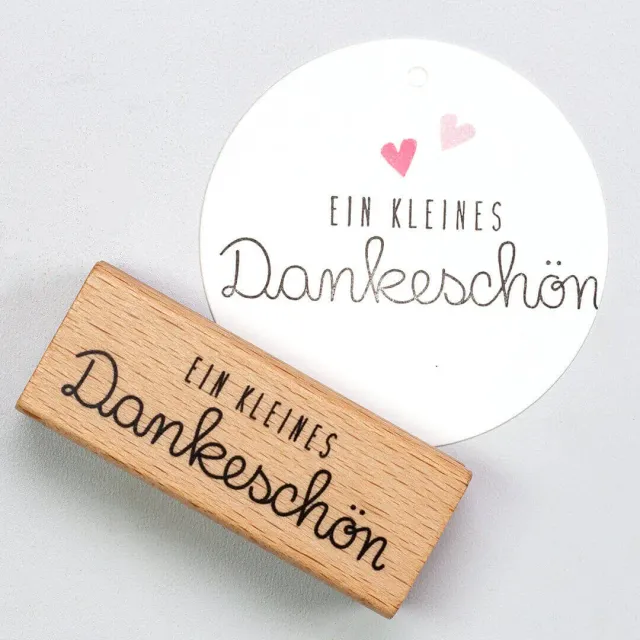 Perlenfischer Ein kleines Dankeschön 2 Holzstempel 71 mm