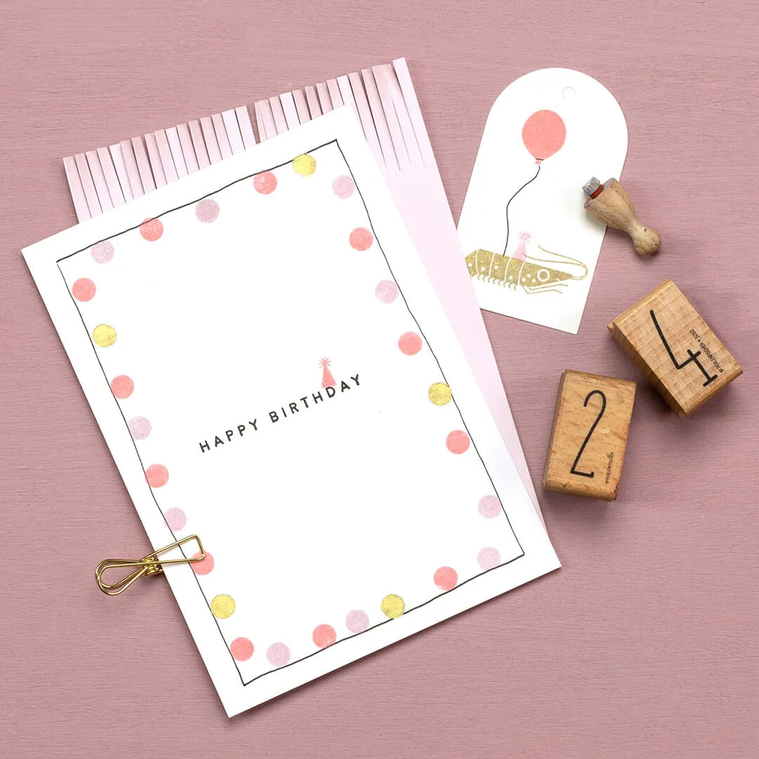 Perlenfischer Scampi Stempel 27x37 mm Maritim