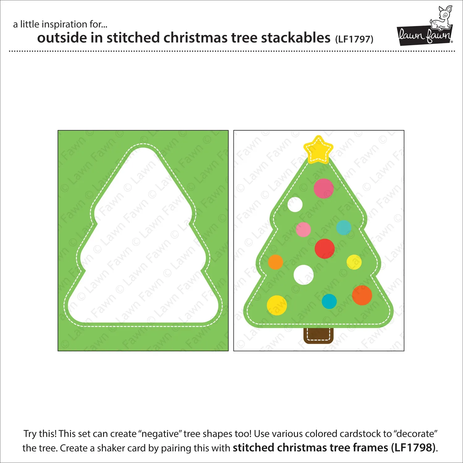 Lawn Fawn Stitched Christmas Tree Stanzen 7-tlg.