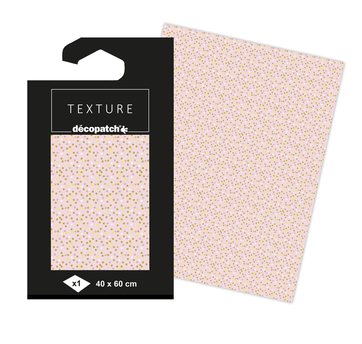 décopatch TD782C Papier Punkte Gold 40x60 cm Metallic