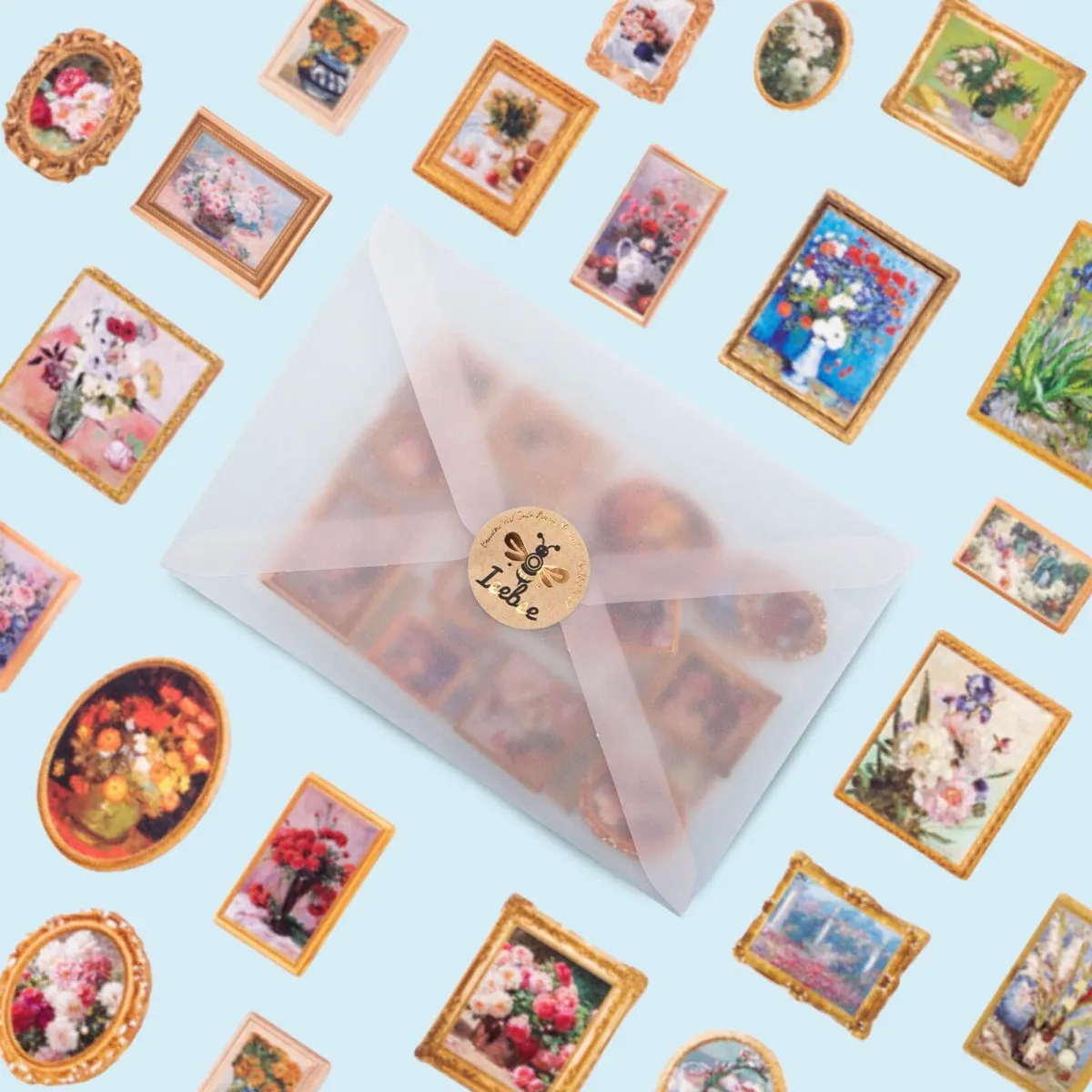 Ieebee Vintage Art Gallery 3D Sticker 2-teilig