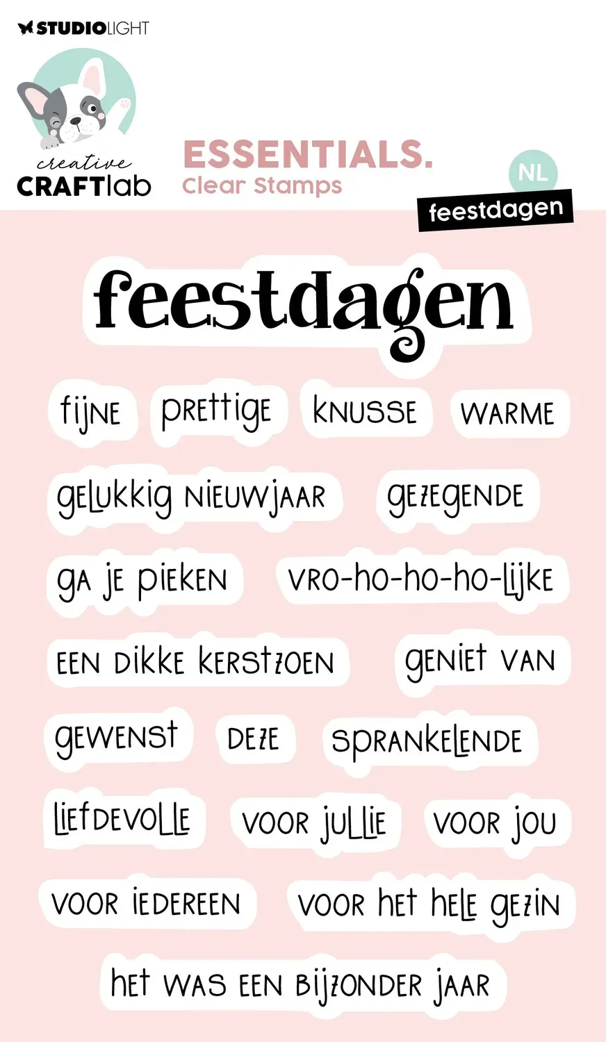 StudioLight Creative Craftlab Essentials Clear Stempel Feestdagen Weihnachten
