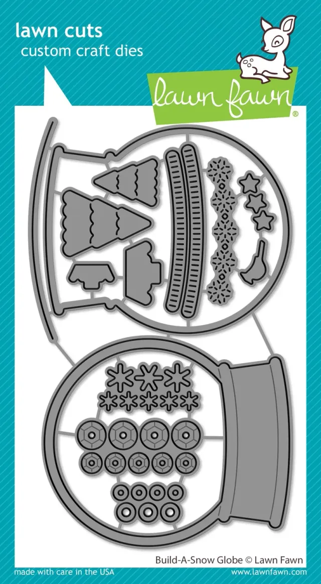 Lawn Fawn Build-A-Snow Globe LF3254 Stanzschablonen 14-teilig Shaker