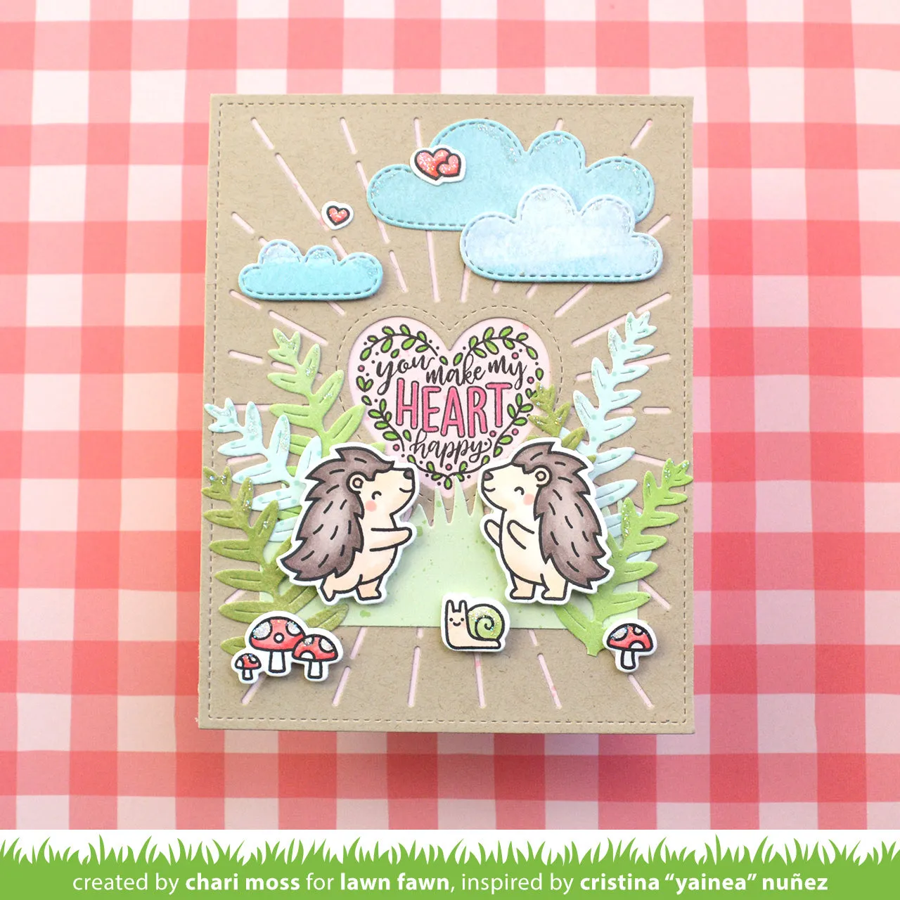 Lawn Fawn Magic Heart Messages LF3305 Stempelset Herz