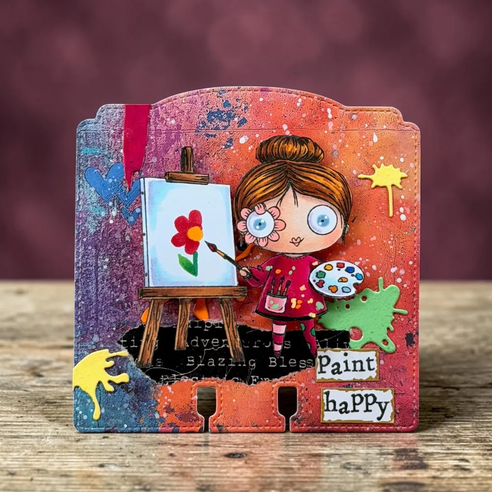 AALL and Create TP-1500 Paint Happy Stempelset A7 4 Motive bunt