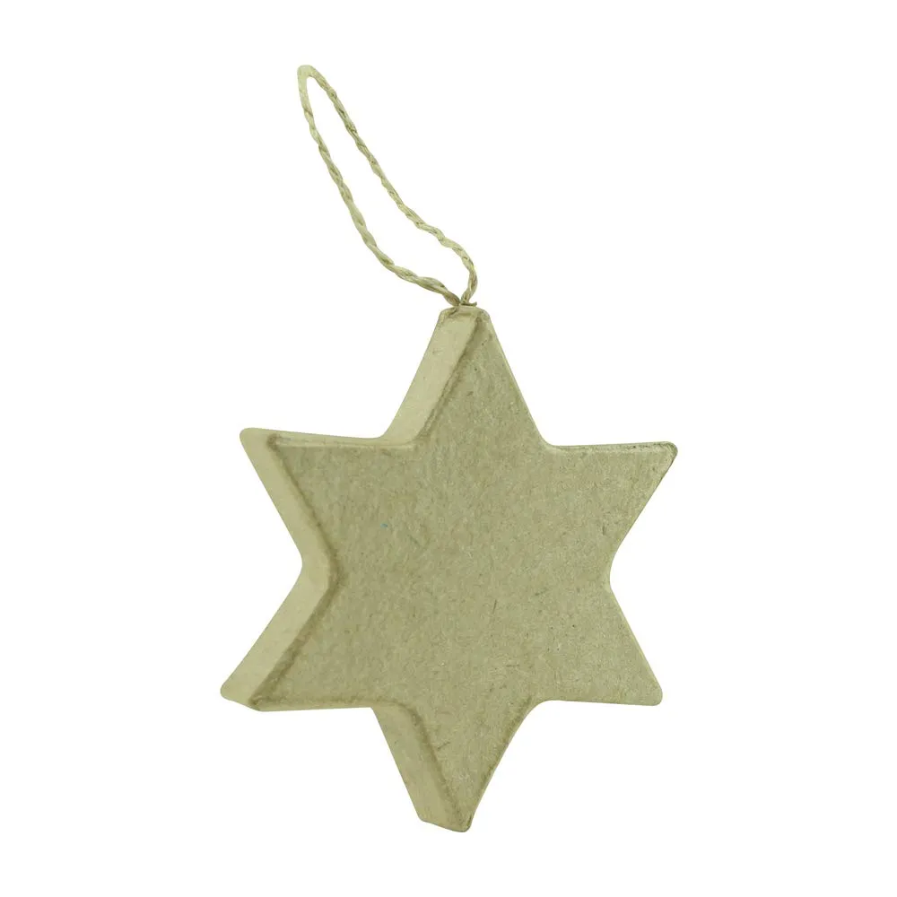 décopatch NO025O Stern Pappmaché-Rohling 6,5x7,5 cm flach