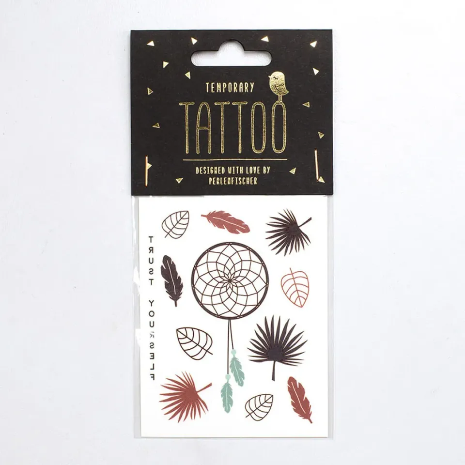 Perlenfischer Boholiebe Tattoo temporär Boho-Motive