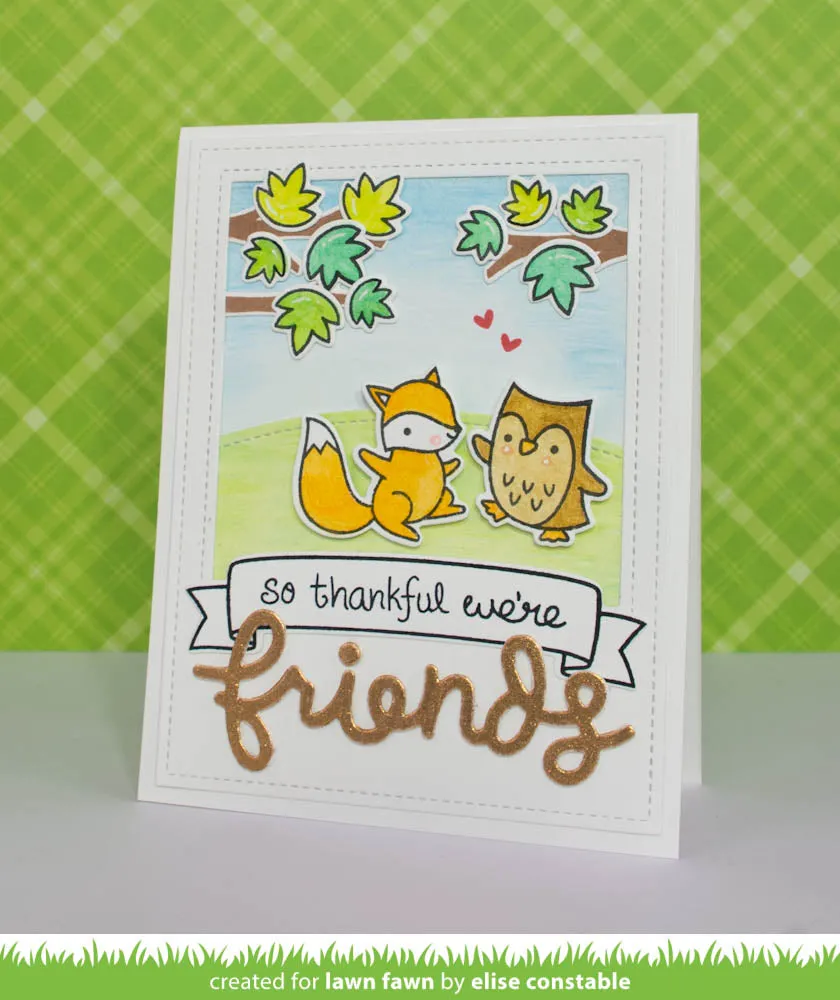 Lawn Fawn Scripty Friends Lawn Cuts Stanzschablonen Schriftzug