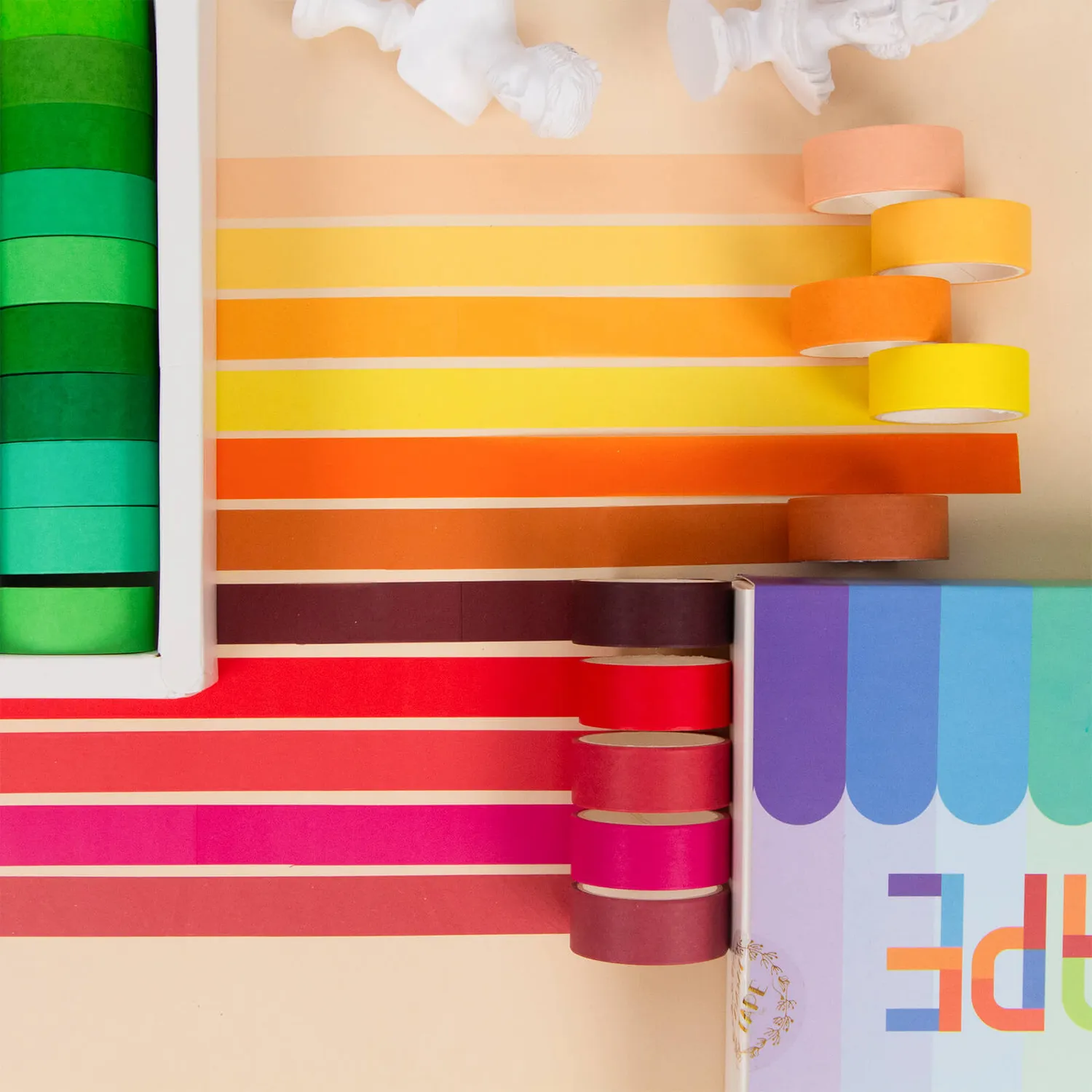 Ieebee Rainbow Washi Tape Set 60 Rollen 15 mm