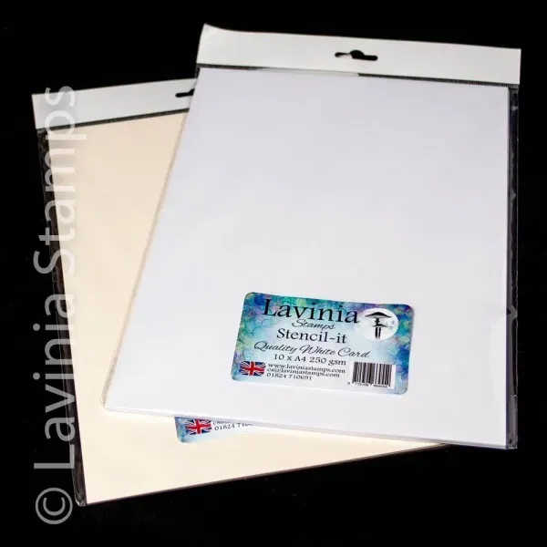Lavinia-Stamps Stencil It A4 White Card weiß