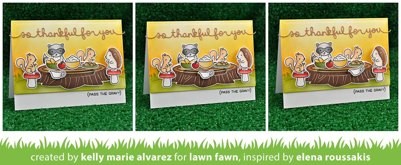 Lawn Fawn Forest Feast Clear Stamps Herbst Waldtiere