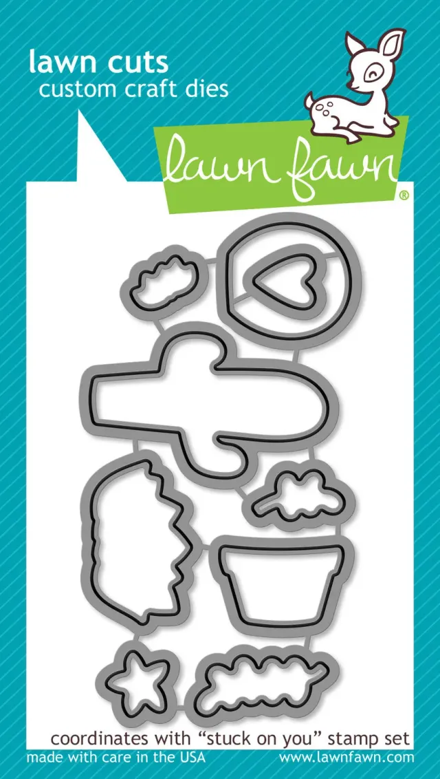 Lawn Fawn Lawn Cuts Stuck On You Stanzen Sukkulenten