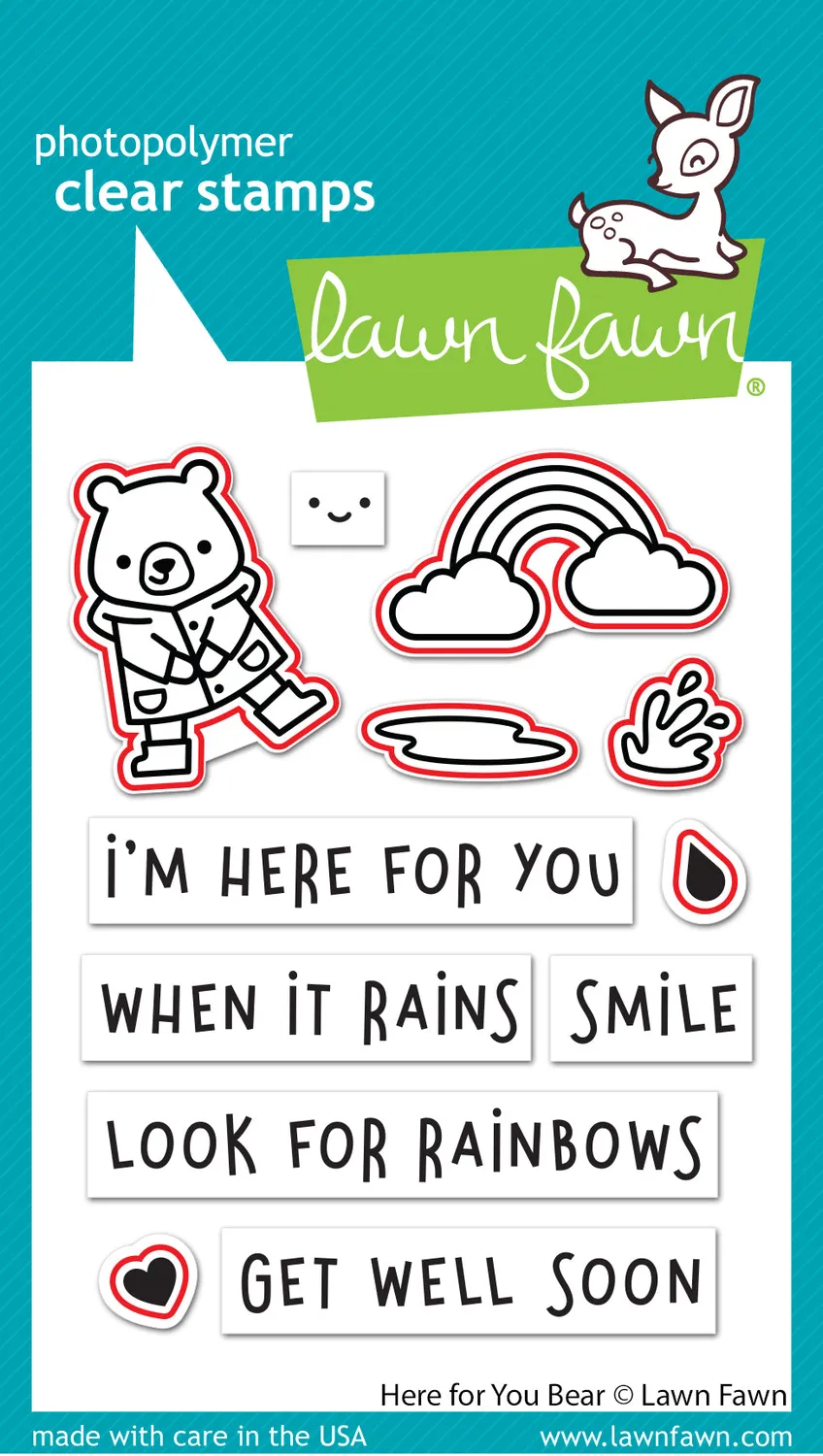 Lawn Fawn Lawn Cuts Here for You Bear Stanzen Bär
