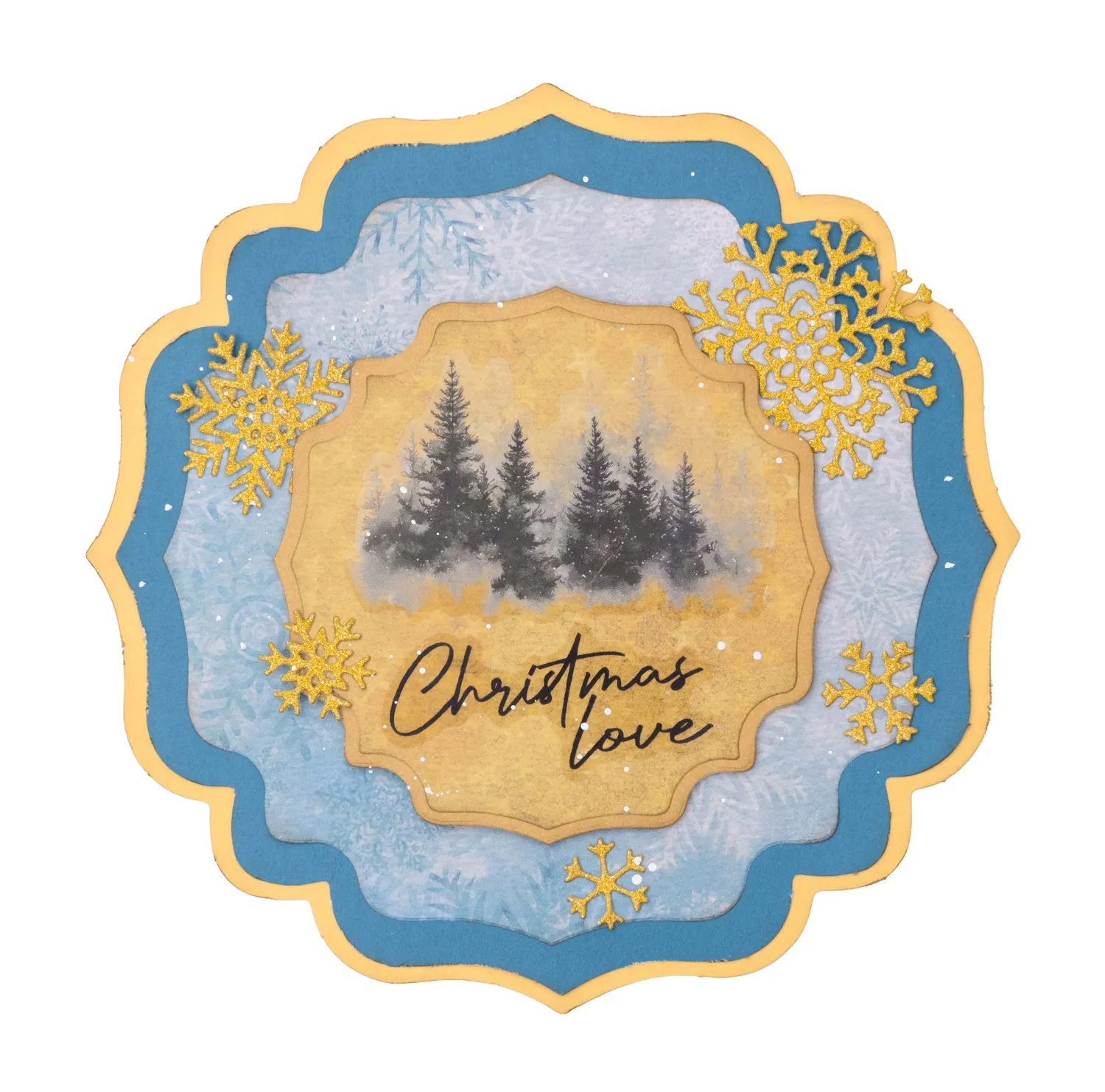 StudioLight Christmas Forest Trees and Snow Stanzschablone