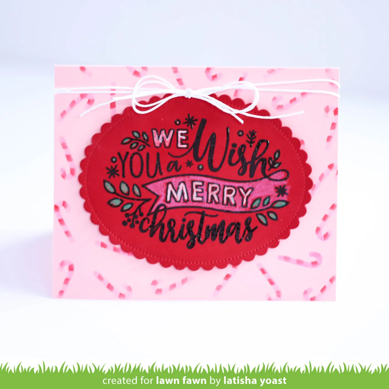 Lawn Fawn Candy Cane Hintergrund-Schablonen 15x15 cm