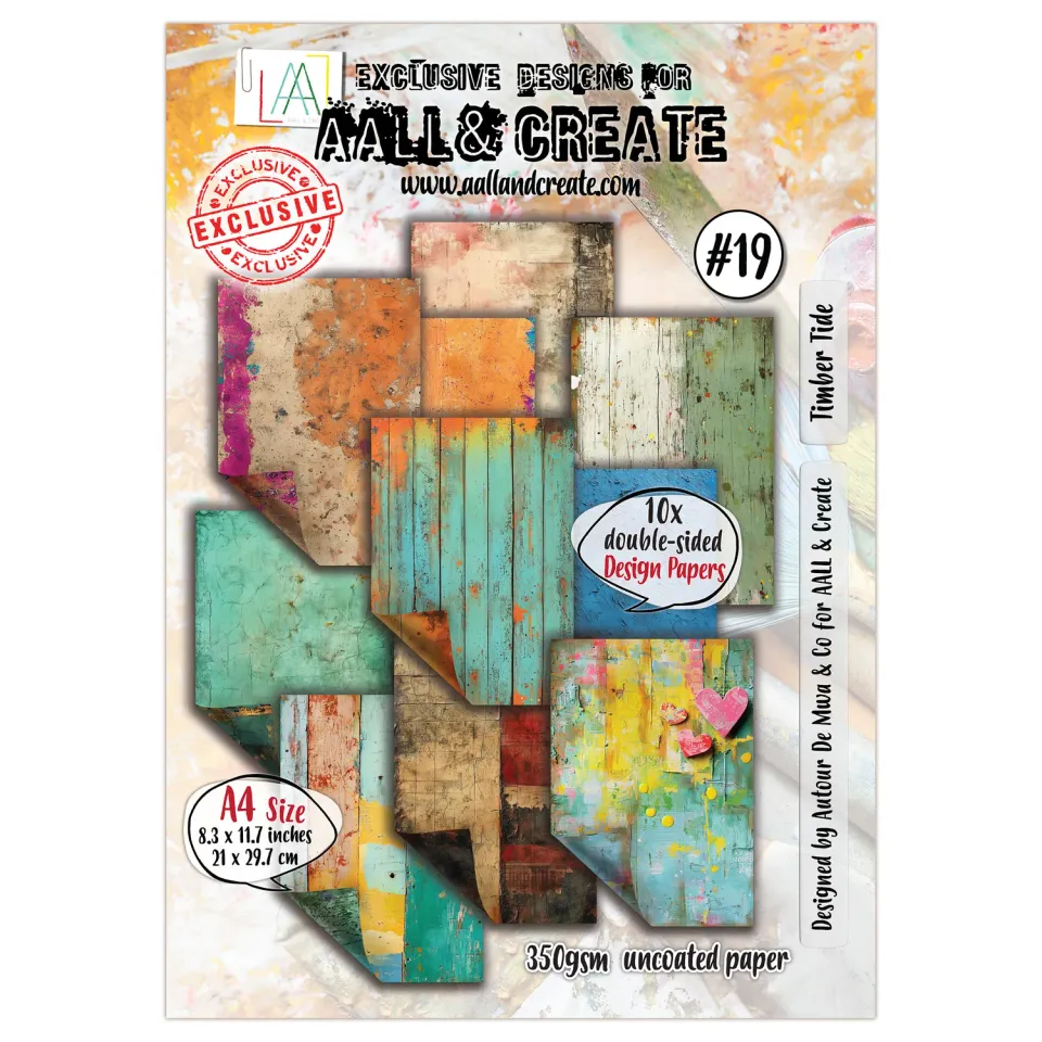 AALL and Create #19 Timber Tide Designpapier A4 10 Blatt