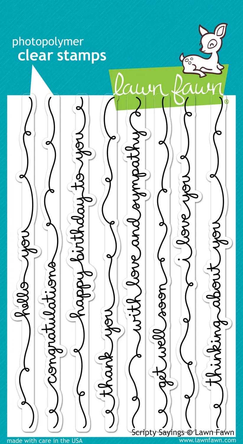 Lawn Fawn Scripty Sayings Stempelset 8 Sprüche Schreibschrift