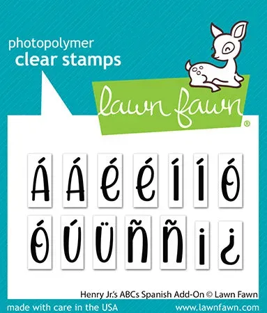 Lawn Fawn Henry Jr.'s ABCs Stempelset Spanisch Add-On