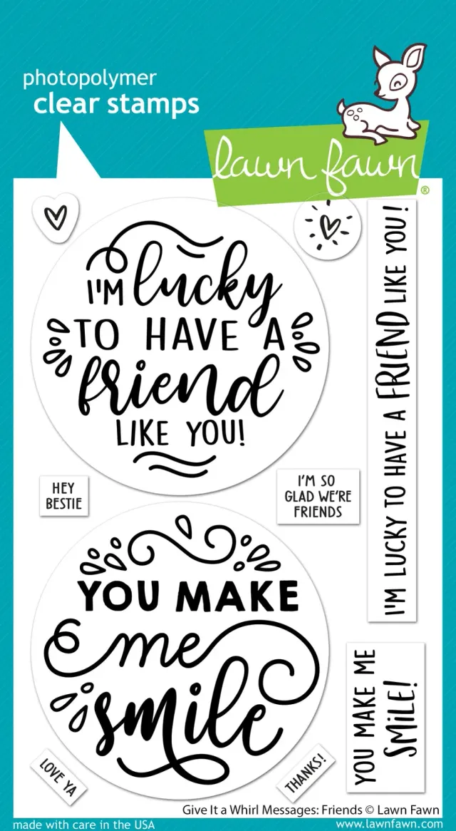 Lawn Fawn Give It a Whirl Friends Stempelset Kreise