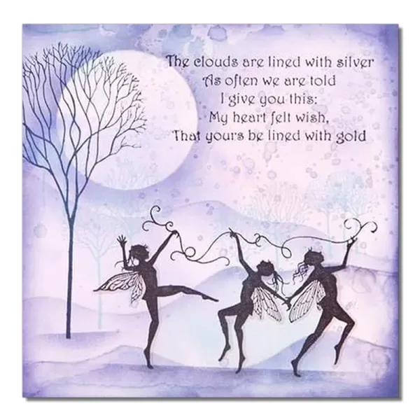 Lavinia Stamps Silver Lining Stempel Spruch Wolken